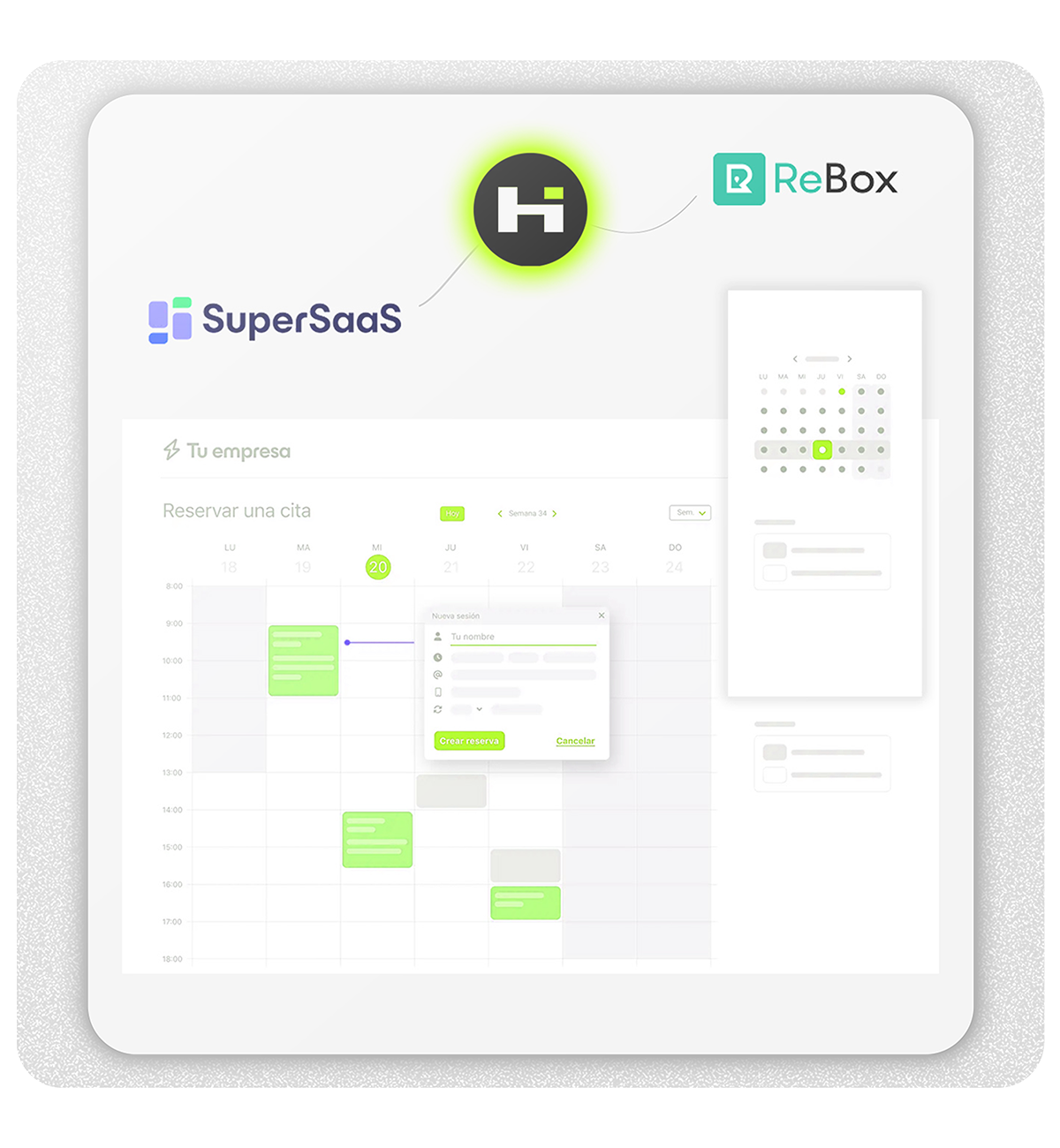 INTEGRACION HELPSIA-SUPERSAAS-REBOX